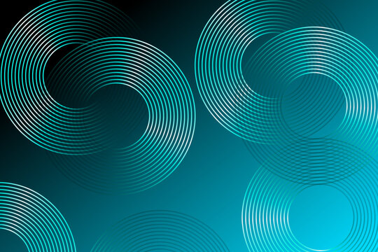 Vibrant abstract background with teal and turquoise concentric circles