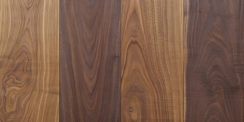 Dark Rich Brown Natural Walnut Wood Grain Horizontal Plank Flooring Texture Seamless Background