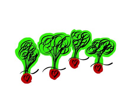 Heart Trees Jittering