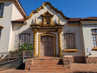 Fototapeta premium Misiones, San Ignacio, Argentina - June 23, 2025: Jesuit Mission of San Ignacio Mini do Guaranisi. UNESCO World Heritage Site, South America.