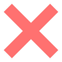 Obraz premium Red Cross Sign. Red Cross Mark, No, Delete Icon. Stop Sign, Cancel Symbol.