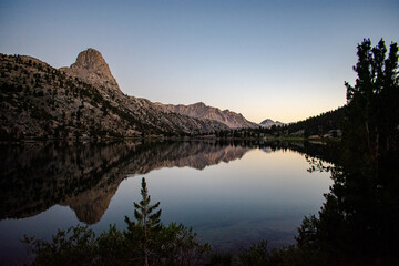 Middle Rae Lake at sunset, Kings Canyon National Park, CA