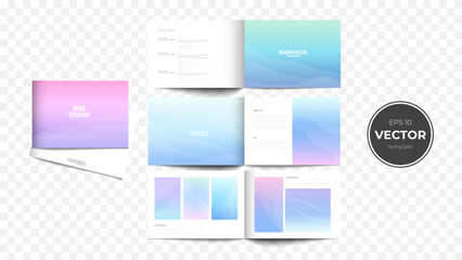 Elegant pastel portfolio mockup with modern design elements and soft gradients.