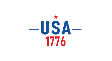 Vector USA 1776 patriotic symbol isolated on transparent background