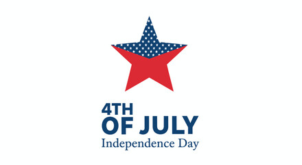 Obraz premium American Independence Day 4th of July patriotic star icon isolated on transparent background