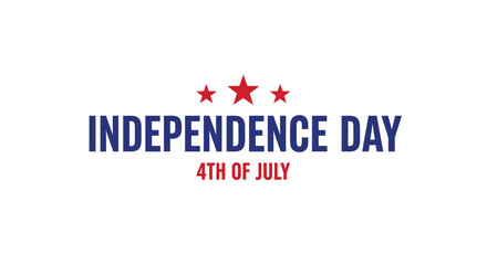 Independence Day vector graphic with 4th of July text and stars.