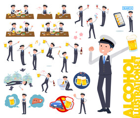 お酒に関する運転手男性のセット