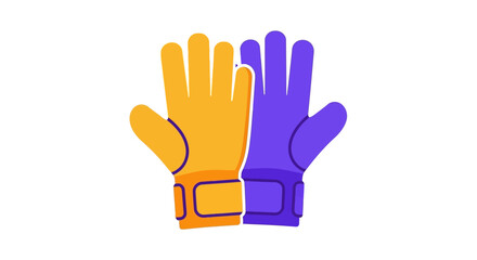 Obraz premium Colorful pair of work gloves.