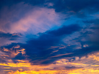 Fototapeta premium sunset sky with clouds