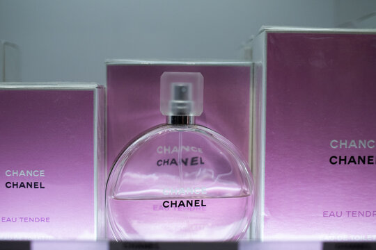 CATANIA, SICILY, ITALY - JUNE 2025: chanel  dior  victoria's secret on display in a shop