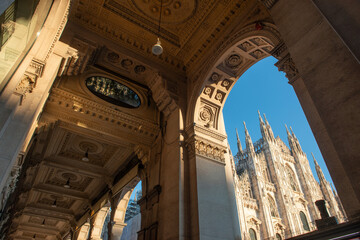 Milan Cathedral illuminated by the sun