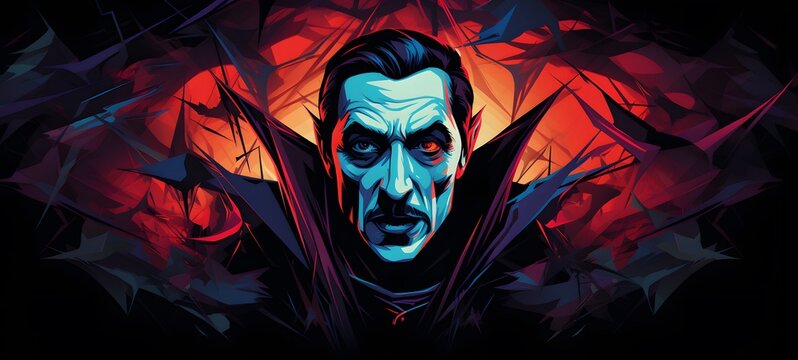 dracula vector illustration t-shirt design,generative AI