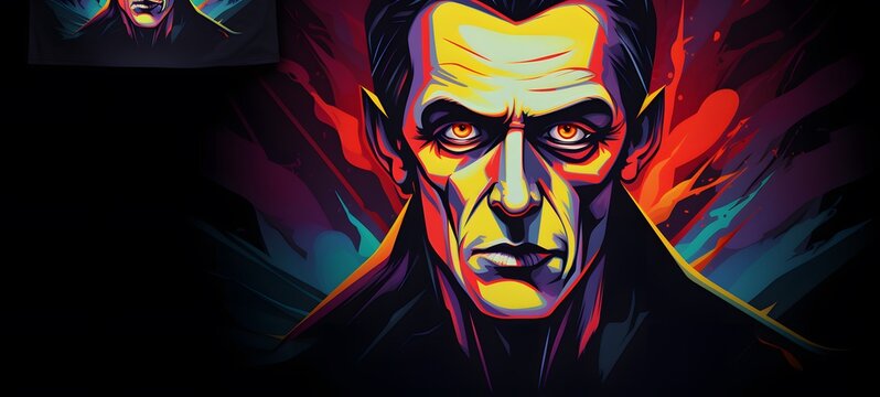 dracula vector illustration t-shirt design,generative AI