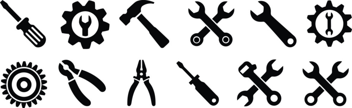 Tool icon set Vector
