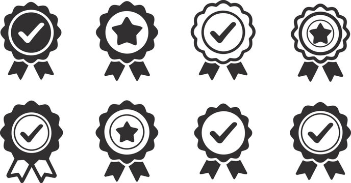 Award badges icon set Vector