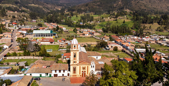 Iza, Boyaca - Colombia. April 12, 2024. The municipality is located in the Sugamuxi province, in the department of Boyaca.