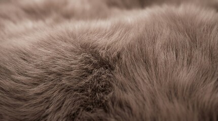 Luxury Close-up Texture of Soft Brown Mink Fur, Elegant Fluffy Faux Hair Background for Fashion and Textile Design, High Resolution Macro Detail of Warm Shaggy Animal Material, Nobody © Heis