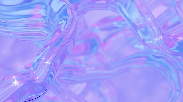Y2Kホログラム3Dアブストラクト幾何学パターン｜4Kシームレスループ背景
