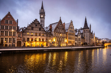 Fototapeta premium The outdoors in Ghent during the winter. 