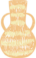 Vase With Handles Scribble Drawing
