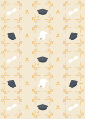 Graduation Pattern Ceremony Seamless Background