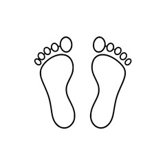 Obraz premium Two Footprint / Foot Print Flat Icon For Apps And Websites silhouette