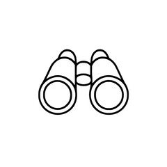 Binocular Field Glasses Flat Icon silhouette