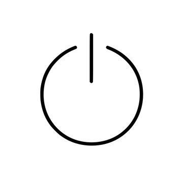 Power On Or Turn Power Off Flat Icon For Apps And Websites silhouette
