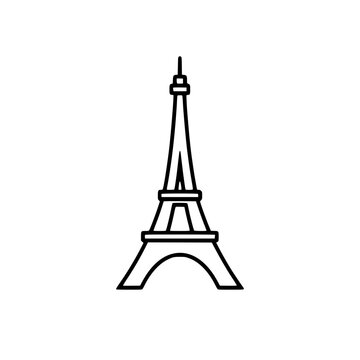 Eiffel Tower / Tour Eiffel In Paris Flat Icon For Apps And Websites silhouette