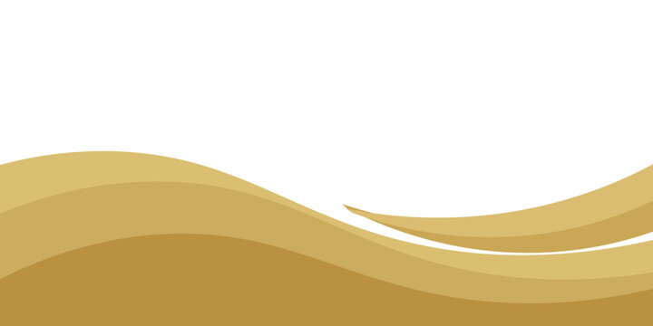 Vector gold line background curve element with white space for text and message design, overlapping layers, vector