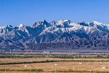 Scenery of the Qilian Mountains in Zhangye City, Gansu Province, China