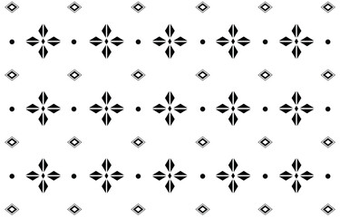 Obraz premium Ethnic tribal african boho black and white background. Seamless tribal pattern, folk embroidery, tradition geometric ornament. Traditional design for fabric, textile, print, rug, paper, carpet