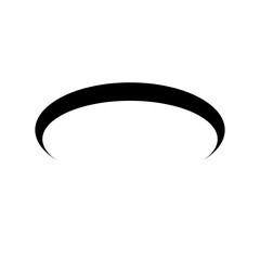 Elegant minimalist crescent arc shape with smooth curvature, ideal for logo branding, night theme designs, spiritual concepts, modern icons, and sleek visual identities. © vandy