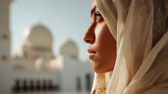 Pilgrim at Islamic Shrine