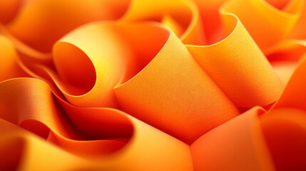 Orange pleated fabric