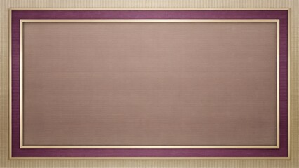 Fototapeta premium Elegant rectangular frame with a plain brown background and decorative border.