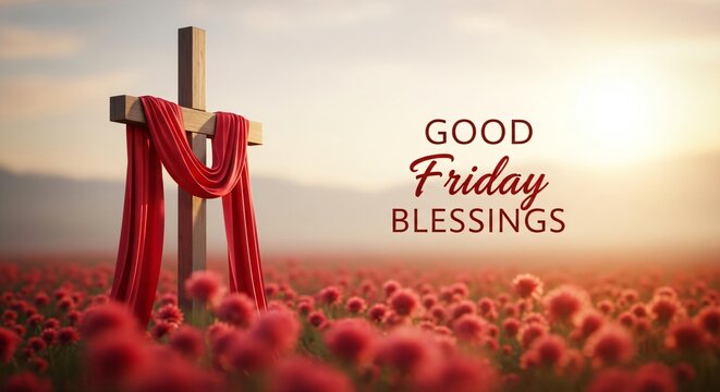 Blessed good friday, faith and celebration concept digitally generated image