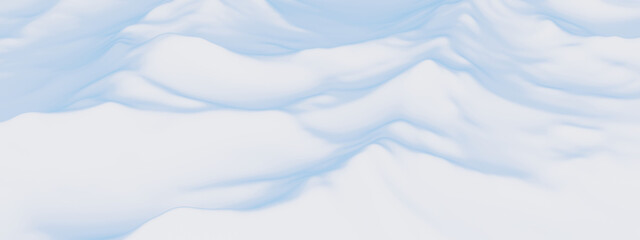 Obraz premium Snowy mountain landscape. White and blue snow