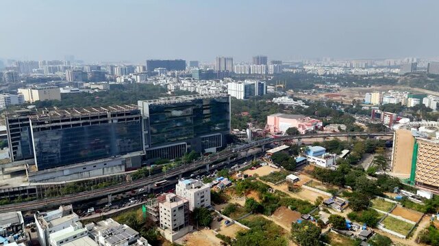 Hyderabad&rsquo;s Cyber Towers dominates the skyline&mdash;an architectural symbol of HITEC City&rsquo;s growth and India&rsquo;s booming IT landscape. where innovation rises in steel and glass, surrounded by metro lines.