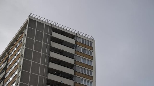 A historic nineteen storey brutalist style apartment building near Old Street known for its unique scissor design and association with notable midcentury urban history in the heart of the city