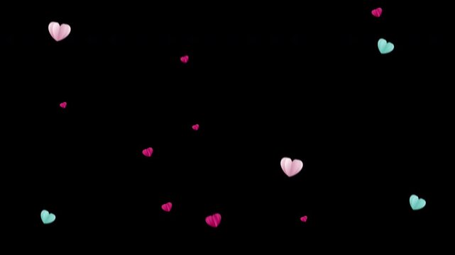 Beautiful Heart Icon Animated Loop Transparent Background Alpha Channel