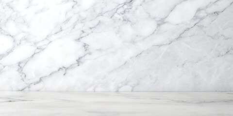 Fototapeta premium White Marble Texture Background with Gray Veins, Elegant Surface, Luxurious Design Element