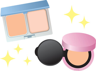 パウダーファンデーションとクッションファンデーションのセット