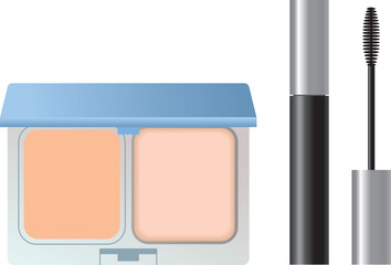 パウダーファンデーションとマスカラのセット
