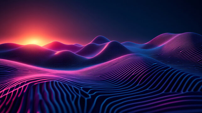 Abstract wave landform