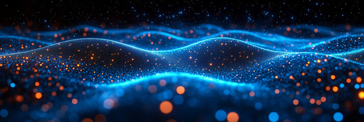 Blue light wave background