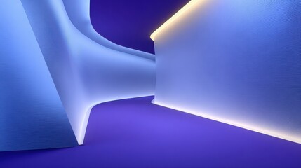 Blue room with a white wall and a blue ceiling