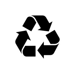 Modern Recycling Symbol Vector Icon