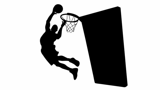 Dynamic basketball player dunking with athleticism