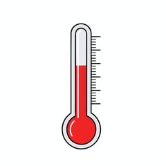 High Temperature Thermometer Illustration